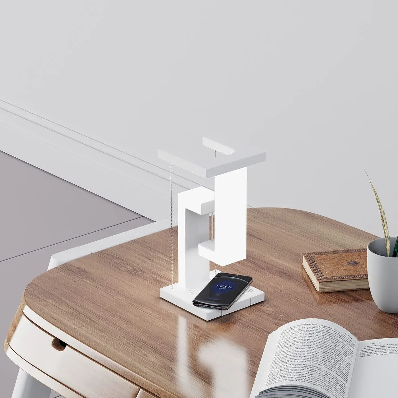 Creative Suspension Table Lamp With Wireless Charging